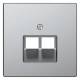 Merten MEG4522-6036 central plate UAE insert 2-fold stainless steel