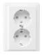 Merten MEG2420-1419 SCHUKO-double-std BRS connector. pws shiny M-SMART