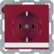 Berker 47506002 Steckdose SCHUKO mit Beschriftungsfeld Q1 rot, samt