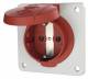 Mennekes 11013F SCHUKO surface-mounted socket red IP54 16A2P +E 230V