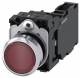 Siemens 3SU11520AB201FA0 push button illuminated 22mm round red button NO+Ö AC/DC 24V