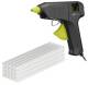 Goobay Heißklebepistole Superior 40 W, inkl. 20 Klebesticks, schwarz, 1 m – für Heißklebesticks von 11 mm Durchmesser