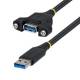 Startech.com USBPNLAFAM2M 2 m USB 3.0 Type A male-male panel connector