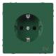 Merten MEG2300-6004 SCHUKO socket special current circuit. BRS plug-in terminal green