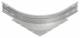 Niedax WAER150 Eckanbaustück, H:. 151,5mm ,, round, ribbed, ungel bandverz.