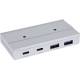 InLine® 4-Port Magnetic USB Hub, 2x USB-C, 2x USB-A, 10Gb/s, Aluminiumgehäuse