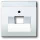 Busch Jaeger 2CKA001710A3165 Busch-Jaeger central plate 1803-84, RJ45 davos / studio white solo