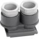 Hager WNA700 cable entry 2-way M20x1.5 for housing AP W.1 IP 55 grey