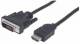 MANHATTAN 372503 HDMI auf DVI-Kabel HDMI-Stecker auf DVI-D 24+1 Stecker, Dual Link, 1,8 m, schwarz
