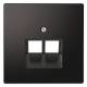 Merten MEG4522-6034 central plate UAE insert 2-fold anthracite