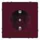 Merten MEG2300-6006 SCHUKO socket special current circuit. BRS plug-in terminal ruby red