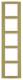Berker 10153046 Rahmen 5fach B.3 Alu gold/polarweiß