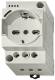 Finder 7U.00.8.230.0010 Steckdose für Schaltschrank, grau, mit LED
