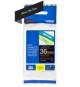 Brother TZe-M365 black matt / white, 36 mm, 8 m, laminated