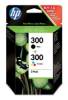HP 300 2-pack black tri-color ink cartridge