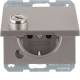 Berker 41637004 SCHUKO Steckdose mit Schraub-Liftklemmen Klappdosenschloss