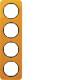 Berker 10142334 Rahmen 4fach R.1 Acryl orange transparent/schwarz glänzend