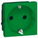 Legrand 077216 Mosaic socket outlet Schuko 2-module green