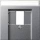 Gira 087626 0876 26 aluminum cover for TAE with writing shield System55