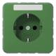 Jung CD1520BFNAGN SCHUKO Steckdose Schriftfeld bruchsicher grün