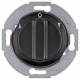 Berker 381113 rotary blind switch 1p, Z-St, 1930/black glass