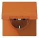 Jung LS1520BFKLO SCHUKO Steckdose mit Klappdeckel orange