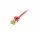 Patchkabel RJ45, CAT6A 500Mhz, 3m, rot, U/FTP, slimline rund d=3,8mm, TPE/LSZH(Superflex), AWG32, mit CAT7 Rohkabel, Synergy 21