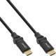 InLine® HDMI High Speed Kabel mit Ethernet, Winkelstecker, schwarz, 0,5m