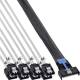 InLine® MCIO x8 Breakout-Kabel auf 8x SATA, 0,5 m