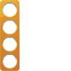 Berker 10142339 Rahmen 4fach R.1 Acryl orange transparent/polarweiß glänzend