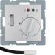 Berker 20341404 floor temperature controller with switch, central unit, toggle switch