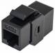 INTELLINET 504775 Cat5e Inline-Kupplung, Keystone-Modul 8P8C Buchse auf 8P8C Buchse, UTP, schwarz