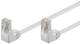 Goobay 96060 CAT 5e Patchkabel 2x 90° gewinkelt, F/UTP, weiß - kupferkaschierter Aluminiumleiter (CCA), 2x RJ45-Stecker 90° (8P8C)