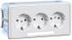 GGK KSE 50/DIALOG 3f Schuko socket with description field plug connector. alpine white 31280