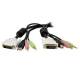 StarTech.com 4-in-1 USB Dual Link DVI-D KVM Switch Cable with Audio and Microphone - keyboard / mous