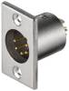 Goobay 11966 Mikrofon-Einbaustecker, XLR-Stecker (5-Pin) mit vergoldeten Kontakten