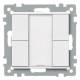 Merten 627619 button 2-fold plus 627 619, System M polar white, glossy