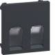 Hager GZDM29011 Central disc 2-way for GMDM..2 panel 55 graphite black