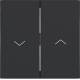 Hager WAW2001BM Wippe 2fach mit Aufdruck Symbol Pfeil A.x/C.x nachtschwarz matt