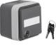Hager WNC167 socket outlet SCHUKO AP with hinged cover, labelling field, unglazed closure
