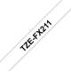 Label tape Brother TZE-FX211 6 mm white/black