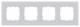 Siemens 5TG11141 DELTA miro frame 4-fold color aluminum-metallic 303x90mm