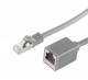 Patchkabel RJ45, CAT6 250Mhz, 0,5m grau, S-STP(S/FTP) LSZH Stecker/Buchse(Verlängerung)
