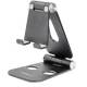 STARTECH.COM Phone and Tablet Stand - Aluminum - Adjustable/Foldable Phone and Tablet Holder - Multi-Angle - Black USPTLSTNDB