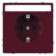 Merten MEG2302-6006 SCHUKO socket special current circuit. Font BRS StK ruby red