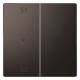 Merten MEG5226-6052 rocker button module 2-fold (scene1/2 blank) mocha metallic