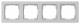 GIRA 021437 Abdeckrahmen 4f Gira E2 Grau m