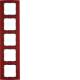Berker 10153012 Rahmen 5fach B.3 Alu rot/anthrazit