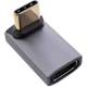 InLine® USB4 Adapter, USB-C Stecker/Buchse oben/unten gewinkelt, Alu, grau