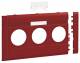 Hager GB12031K3020 Blende 3fach Steckdose beschr. 120mm hfr rot